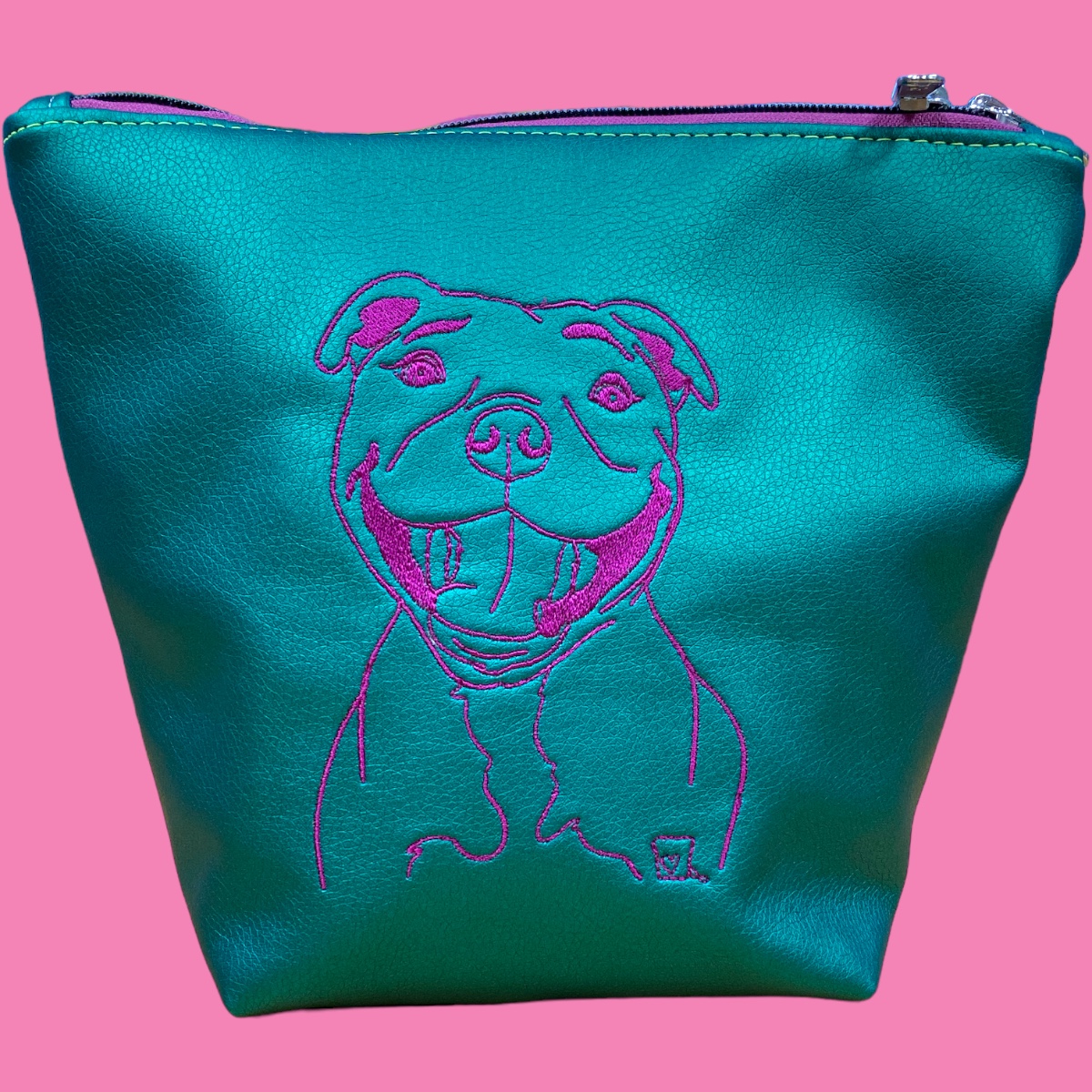 GassiTaschi® Shopper #036 Smaragdgrün metallic Kunstchaotin