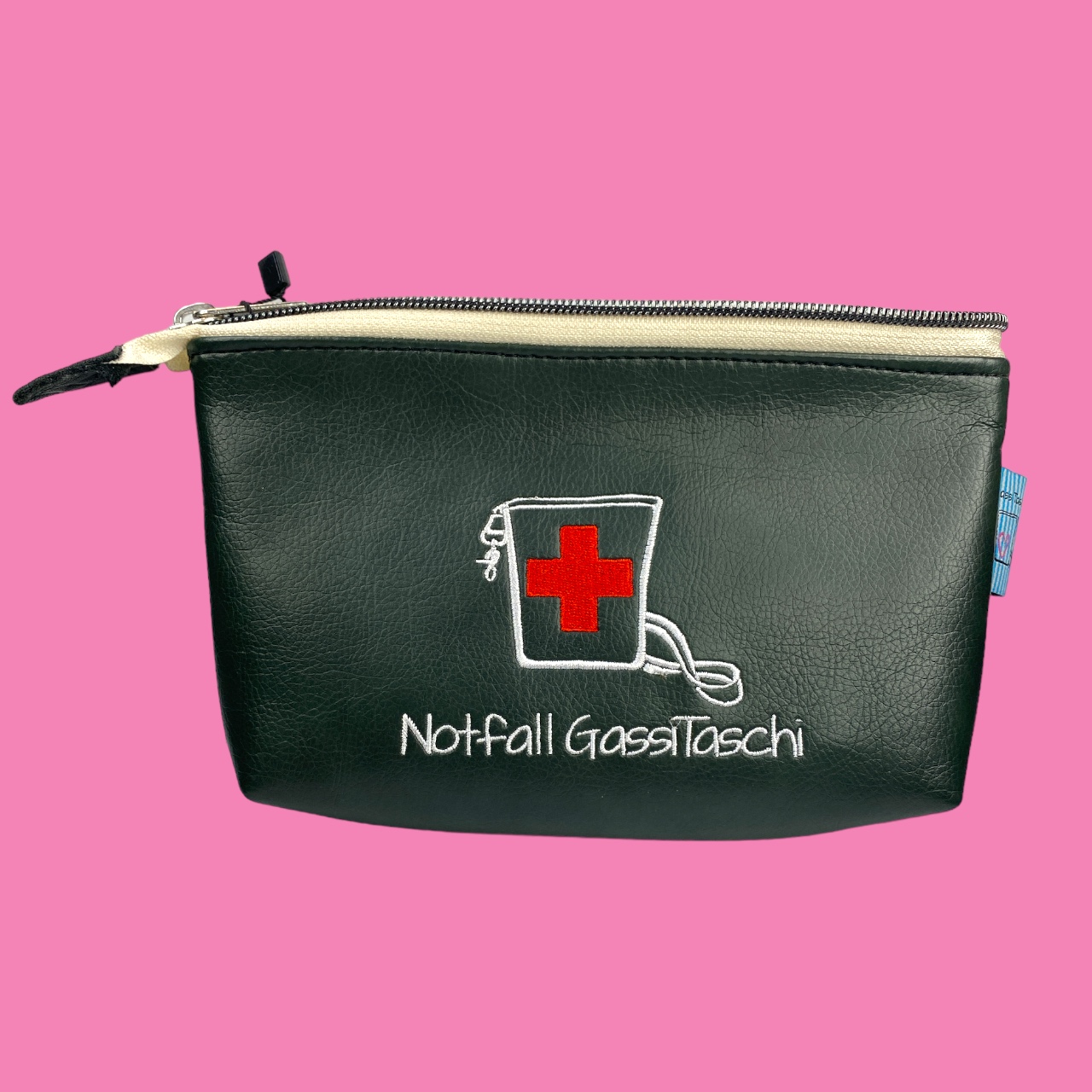 NotfallTaschi #100 Flaschengrün Meliert