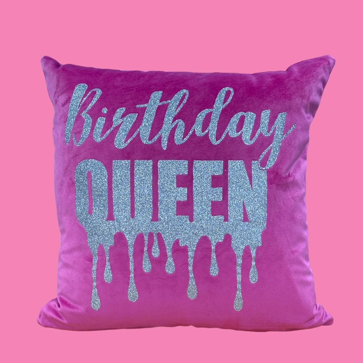 Kissenbezug Pink mit Birthday Queen