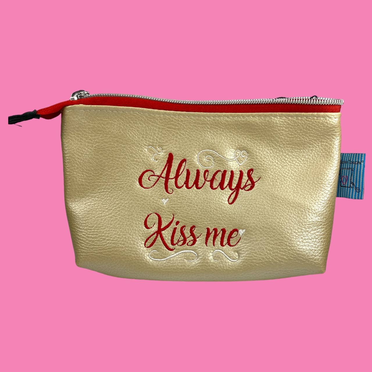 TrachtenTaschi #023 Perlmutt / Glitzer rot Always Kiss me
