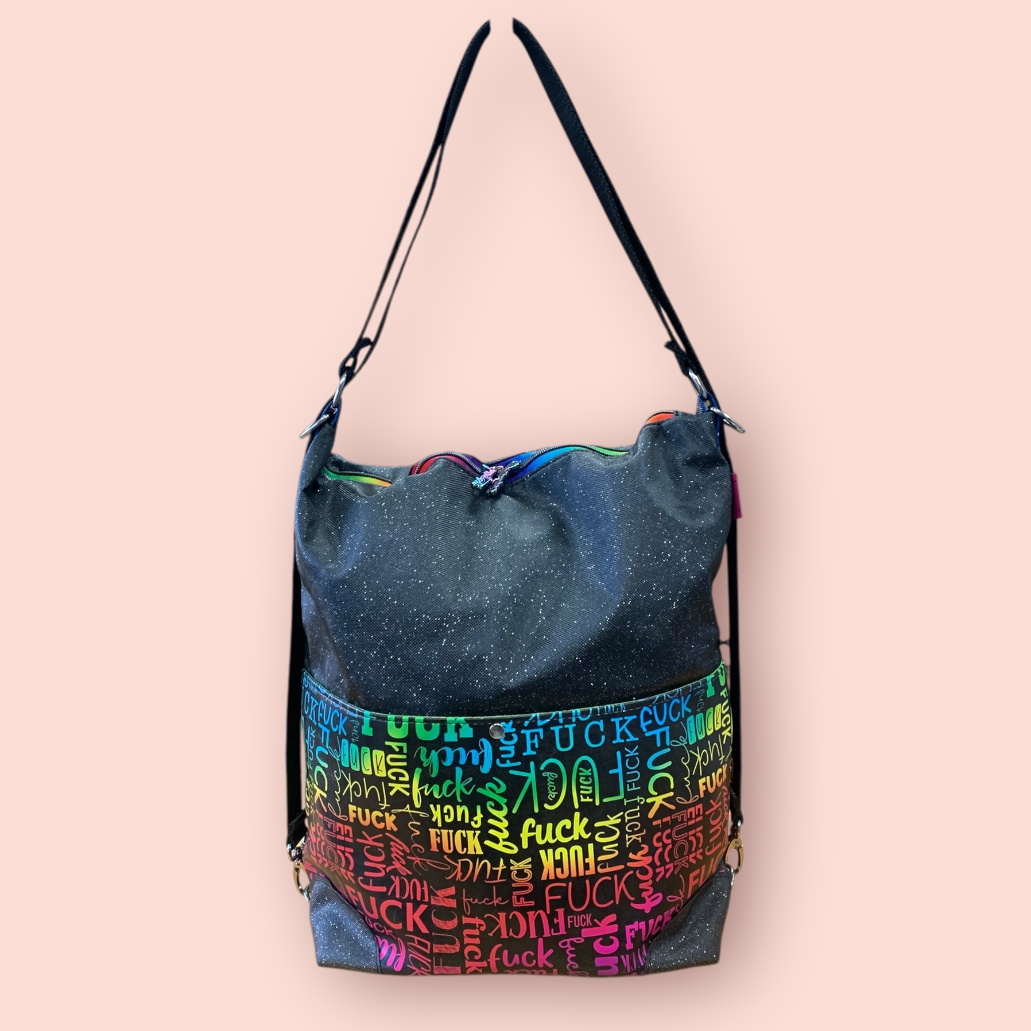 Rookie 2 in 1 Rucksack Tasche Galaxy schwarz & F*ck