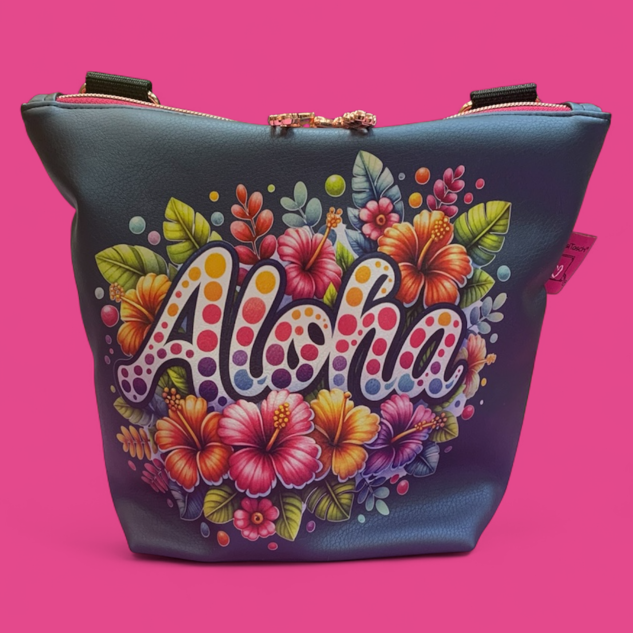 GassiTaschi® Shopper Aloha #019 Jeansblau metallic