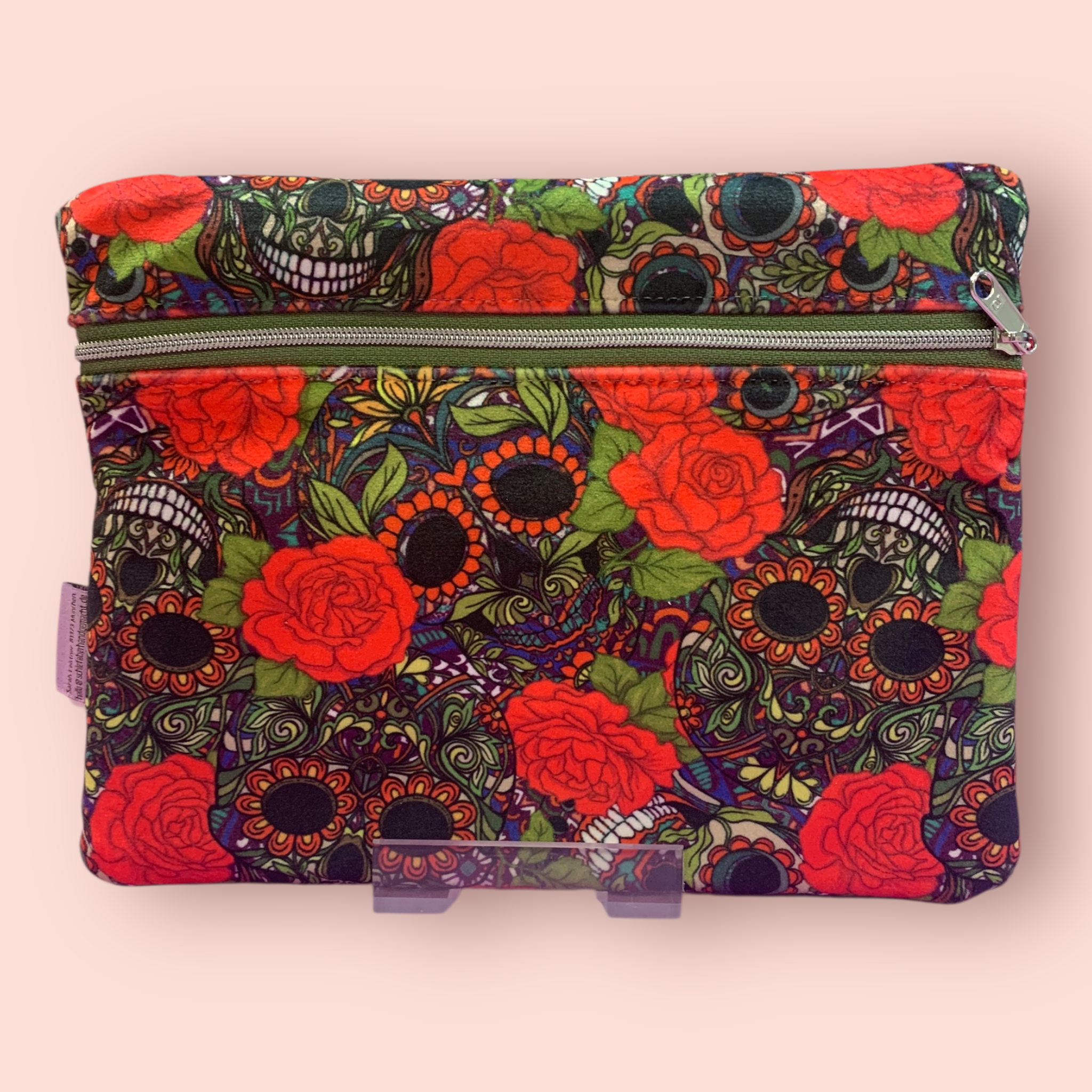 Kabeltäschchen Flower Skulls