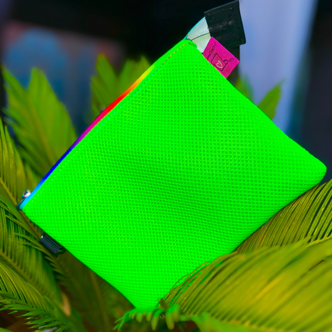 Kleines Mesh Taschi Neongrün