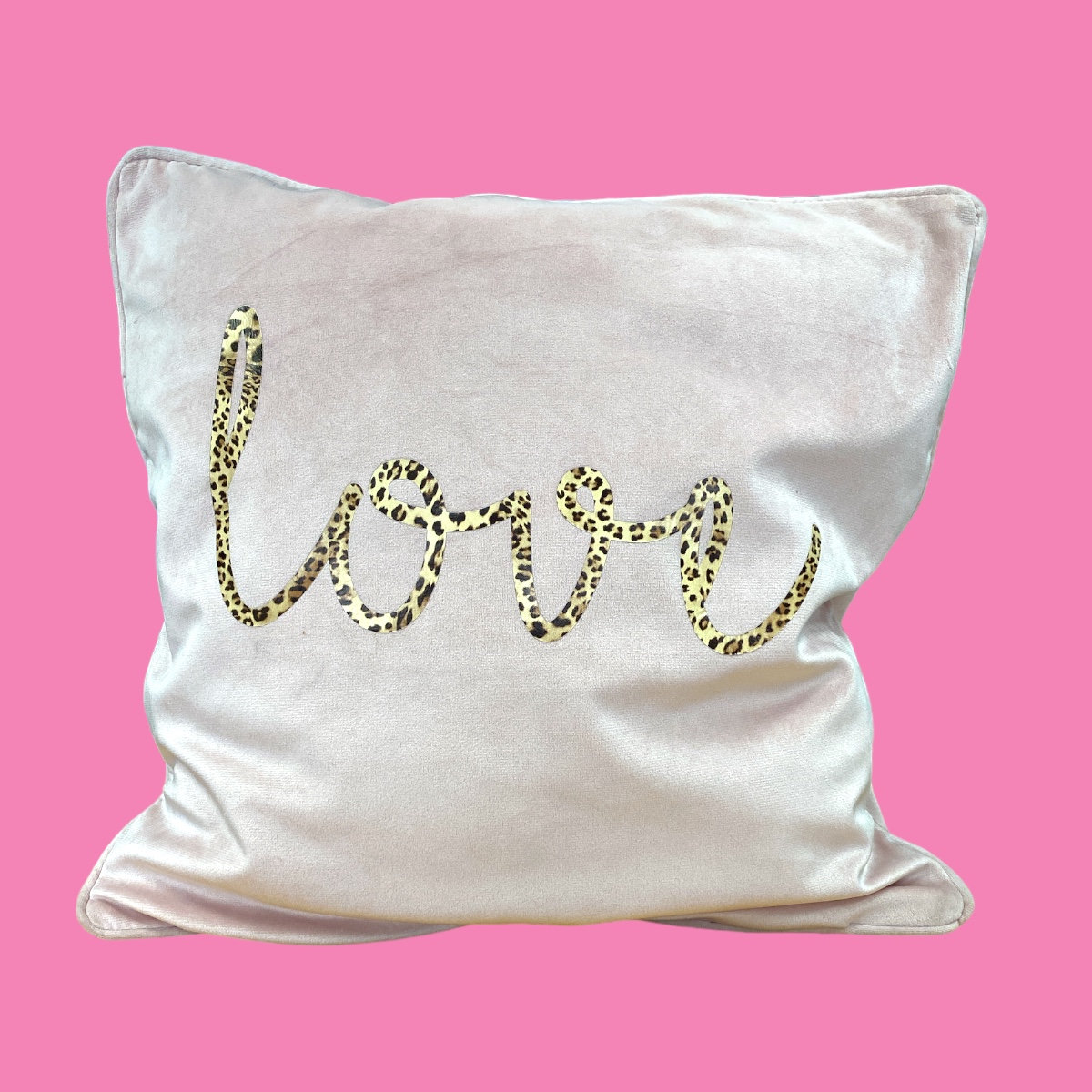Kissenbezug Rosa mit Love