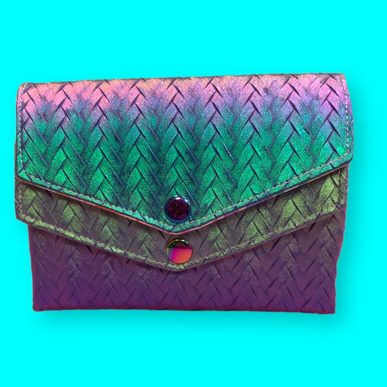 Geldbeutel CandyCane Zopf blau