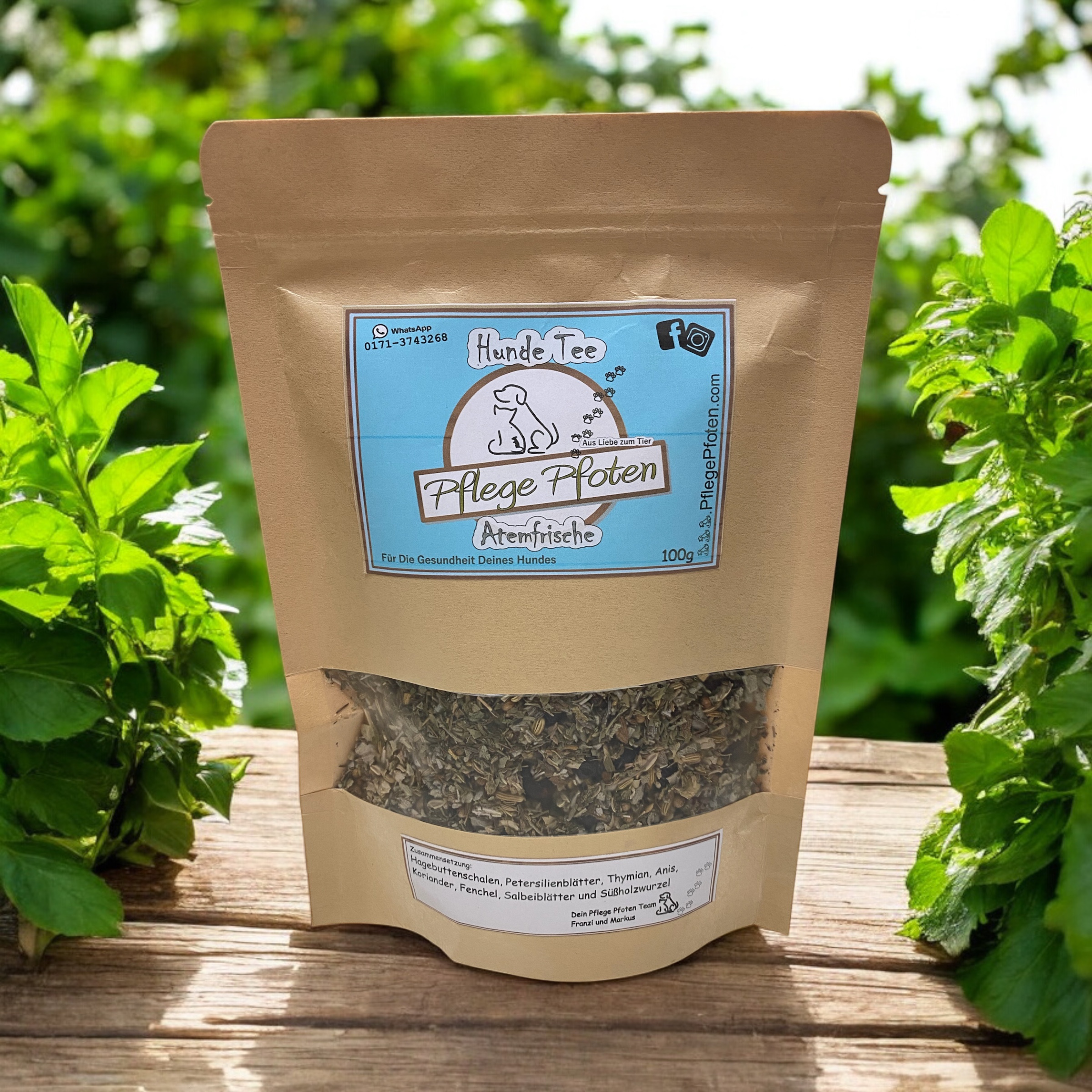 PflegePfoten Hundetee Atemfrisch 100g loser Tee