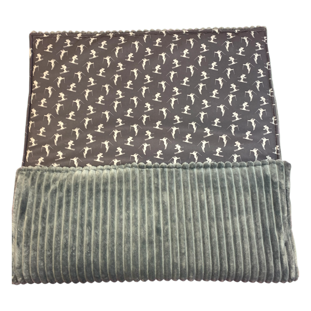 Hundedecke Softshell Skifahrer/Grau ca. 100x70 cm