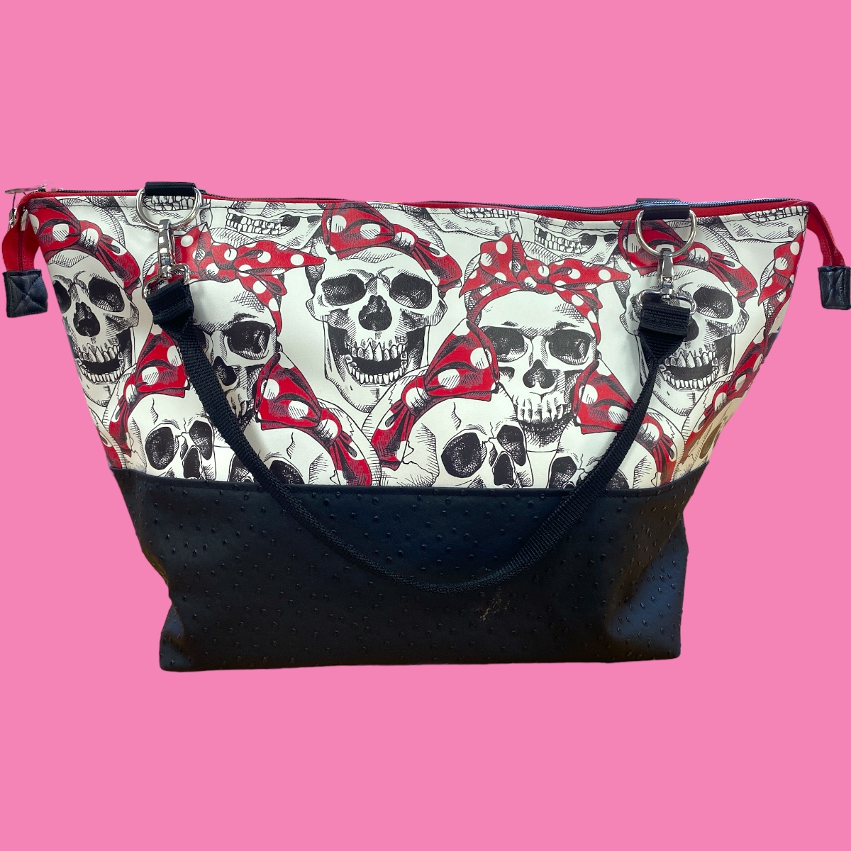 Weekender SL Totenkopf & Strauß Schwarz